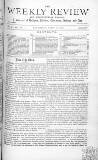 Weekly Review (London) Saturday 16 April 1870 Page 1