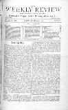 Weekly Review (London) Saturday 14 May 1870 Page 1