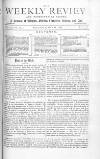 Weekly Review (London) Saturday 28 May 1870 Page 1