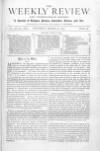 Weekly Review (London) Saturday 22 March 1873 Page 1