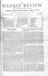 Weekly Review (London) Saturday 02 May 1874 Page 1