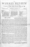Weekly Review (London) Saturday 09 January 1875 Page 1