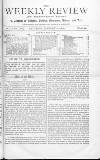 Weekly Review (London) Saturday 22 January 1876 Page 1