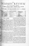 Weekly Review (London) Saturday 02 December 1876 Page 1