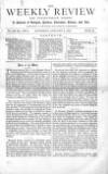 Weekly Review (London) Saturday 06 January 1877 Page 1