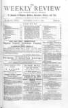 Weekly Review (London) Saturday 21 June 1879 Page 1