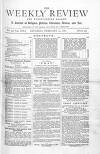 Weekly Review (London) Saturday 14 February 1880 Page 1