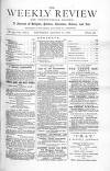 Weekly Review (London) Saturday 21 August 1880 Page 1