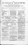 Weekly Review (London) Saturday 15 January 1881 Page 1