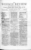 Weekly Review (London) Saturday 22 January 1881 Page 1
