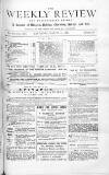 Weekly Review (London) Saturday 12 March 1881 Page 1