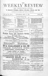 Weekly Review (London) Saturday 14 May 1881 Page 1
