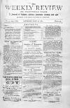 Weekly Review (London) Saturday 28 May 1881 Page 1
