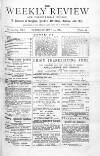 Weekly Review (London) Saturday 11 June 1881 Page 1