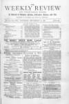 Weekly Review (London) Saturday 10 September 1881 Page 1