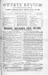 Weekly Review (London) Saturday 03 December 1881 Page 1