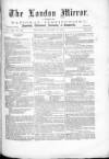 London Mirror Saturday 11 January 1873 Page 1