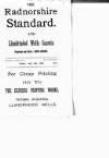 Radnorshire Standard Saturday 09 July 1898 Page 1