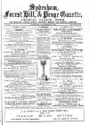 Sydenham, Forest Hill & Penge Gazette Saturday 03 November 1877 Page 1