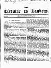 Bankers' Circular Friday 26 September 1828 Page 1