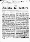 Bankers' Circular Friday 21 November 1828 Page 1