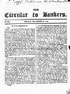 Bankers' Circular Friday 19 December 1828 Page 1
