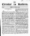 Bankers' Circular Friday 16 October 1829 Page 1