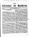 Bankers' Circular Friday 04 February 1831 Page 1