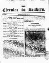 Bankers' Circular Friday 03 June 1831 Page 1