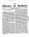 Bankers' Circular Friday 29 July 1831 Page 1