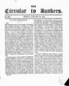 Bankers' Circular Friday 25 January 1833 Page 1