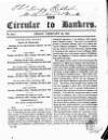 Bankers' Circular Friday 22 February 1833 Page 1