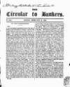 Bankers' Circular Friday 21 February 1834 Page 1