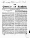 Bankers' Circular Friday 28 February 1834 Page 1