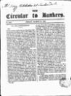 Bankers' Circular Friday 21 March 1834 Page 1
