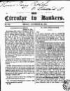 Bankers' Circular Friday 28 November 1834 Page 1