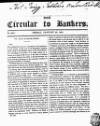 Bankers' Circular Friday 23 January 1835 Page 1