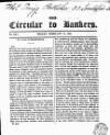 Bankers' Circular Friday 13 February 1835 Page 1