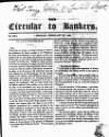 Bankers' Circular Friday 27 February 1835 Page 1
