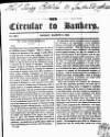 Bankers' Circular Friday 06 March 1835 Page 1
