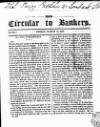 Bankers' Circular Friday 13 March 1835 Page 1