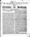 Bankers' Circular Friday 28 August 1835 Page 1