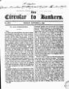 Bankers' Circular Friday 09 October 1835 Page 1