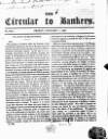 Bankers' Circular Friday 01 January 1836 Page 1