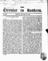 Bankers' Circular Friday 29 January 1836 Page 1