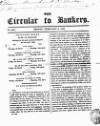 Bankers' Circular Friday 05 February 1836 Page 1