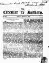 Bankers' Circular Friday 11 March 1836 Page 1