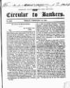 Bankers' Circular Friday 24 February 1837 Page 1
