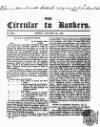 Bankers' Circular Friday 25 January 1839 Page 1