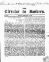 Bankers' Circular Friday 22 February 1839 Page 1